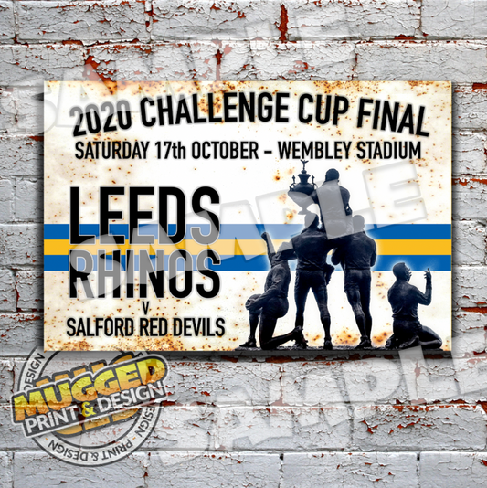 2020 RL Challenge Cup Final, Leeds Rhinos Vintage Sign
