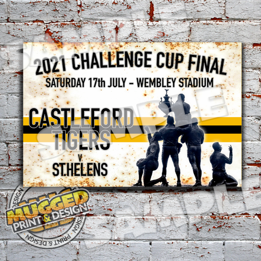 2021 RL Challenge Cup Final, Castleford Tigers Vintage Sign