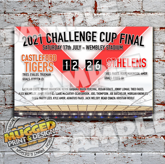 2021 Challenge Cup Final, St.Helens Sign
