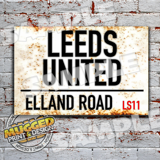 Aluminium Leeds Utd FC - Elland Road Sign
