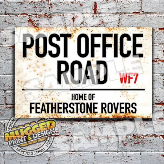 Featherstone Rovers (Post Office Road) Vintage Street Sign