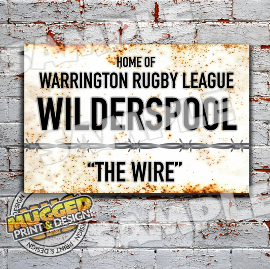 Wilderspool (Warrington Wolves) Vintage Street Sign
