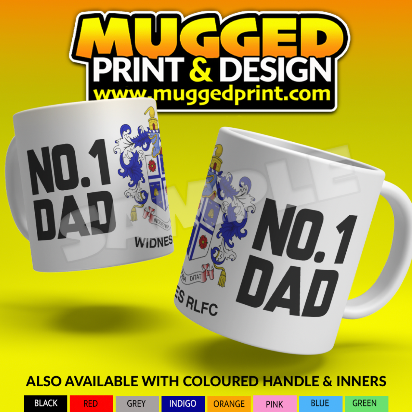 No1 Dad Widnes RLFC Mug