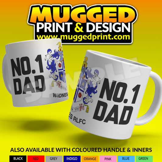 No1 Dad Widnes RLFC Mug