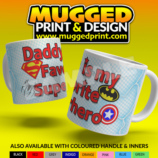 Daddy Favorite Superhero Mug *PERSONALISED*
