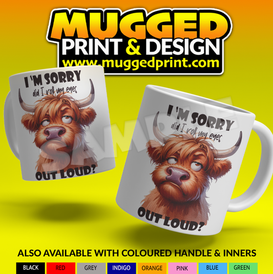 Highland Cow Eye Roll Mug