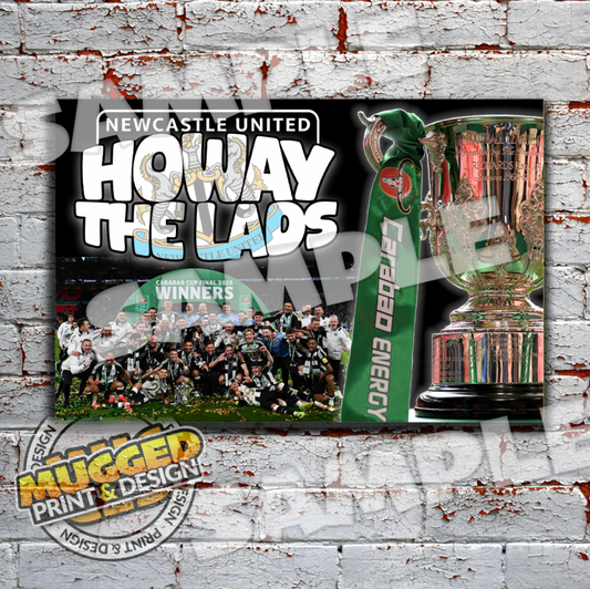 Aluminium Newcastle Utd (Carabao Winners) Howay the Lads Sign