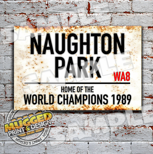 Naughton Park (Widnes RL) Street Sign