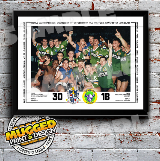 Widnes RLFC - 1989 World Champions Print