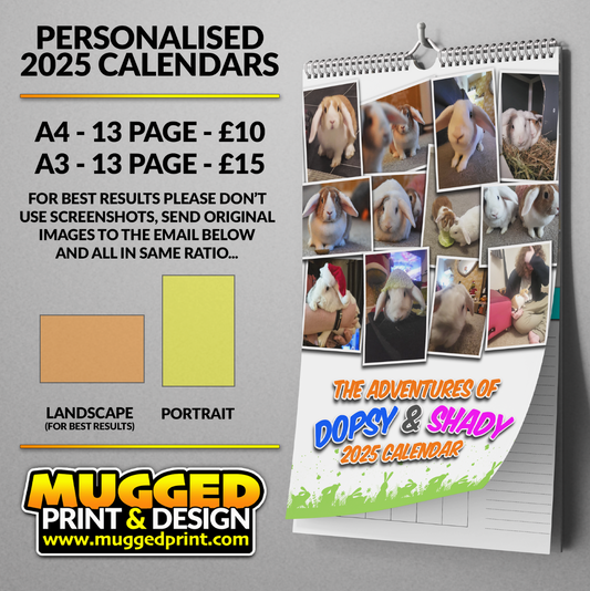 2025 Wall Calendar *PERSONALISED*