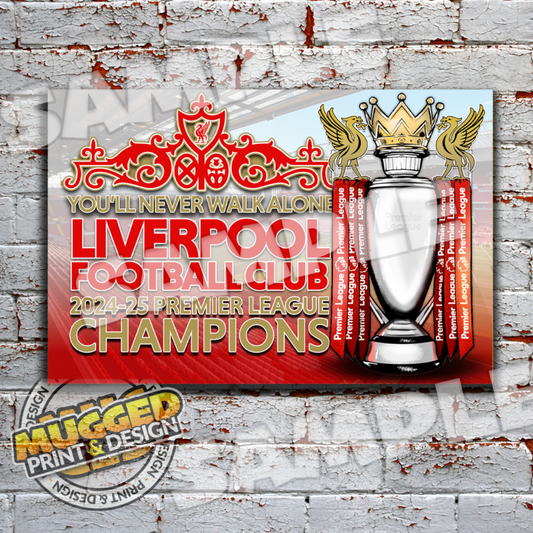 Aluminium Liverpool FC Champions Sign
