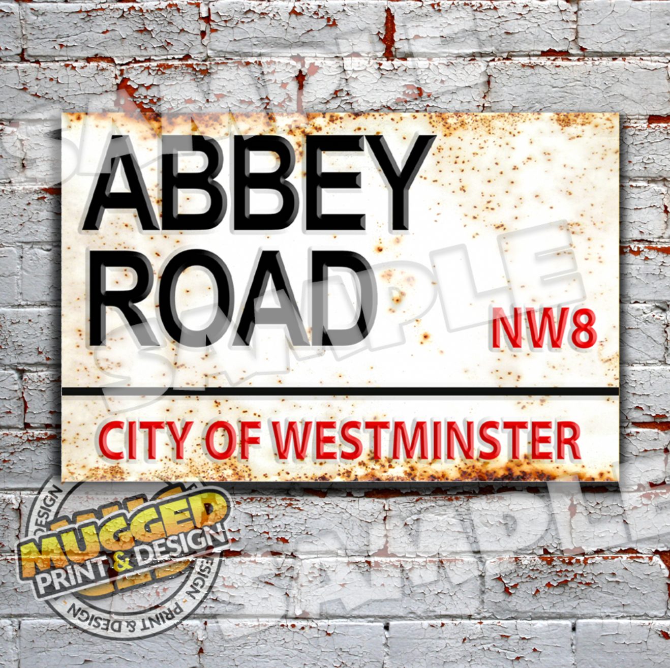 Abbey Road - The Beatles Vintage Street Sign