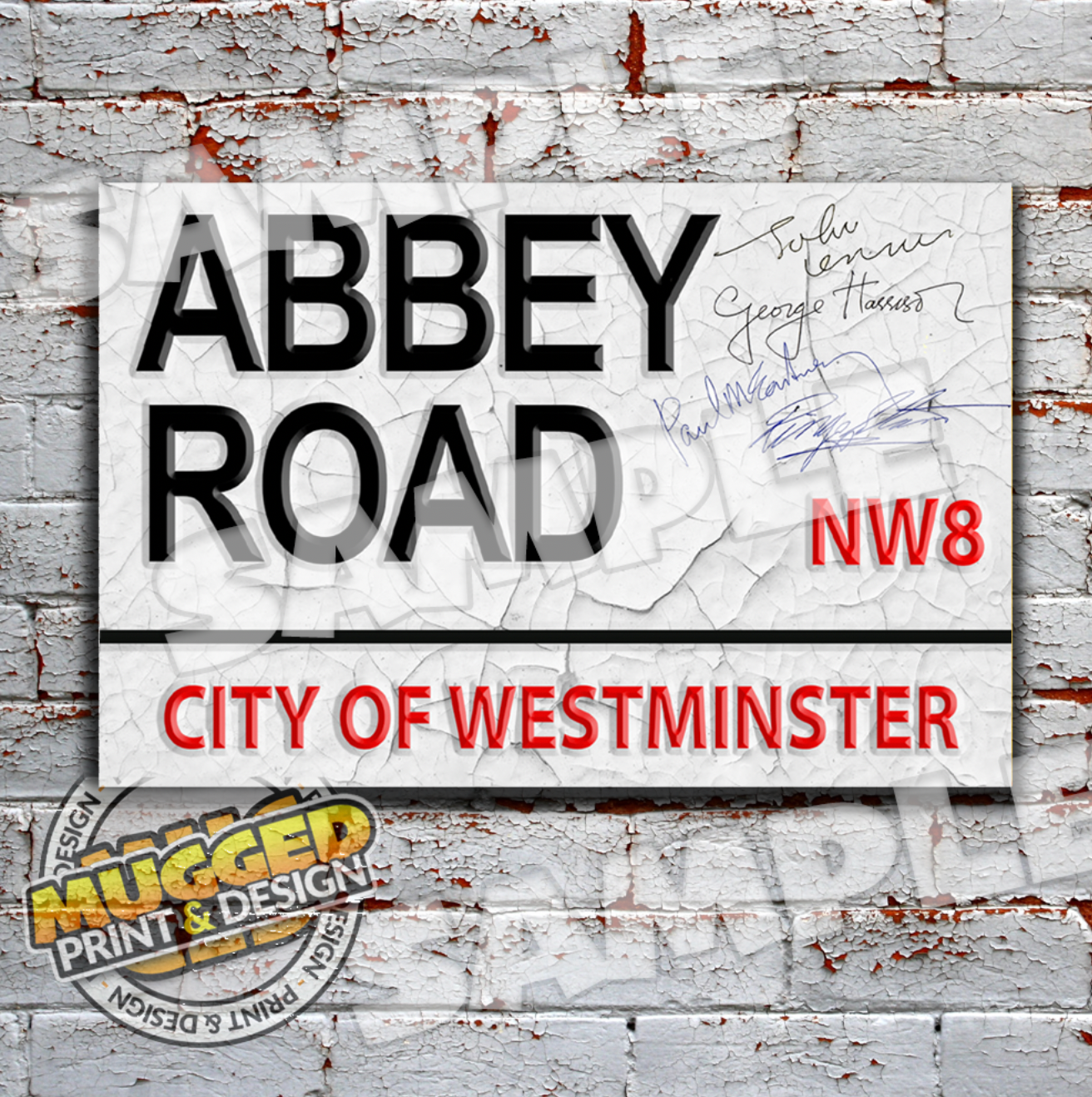 Abbey Road - The Beatles Vintage Street Sign