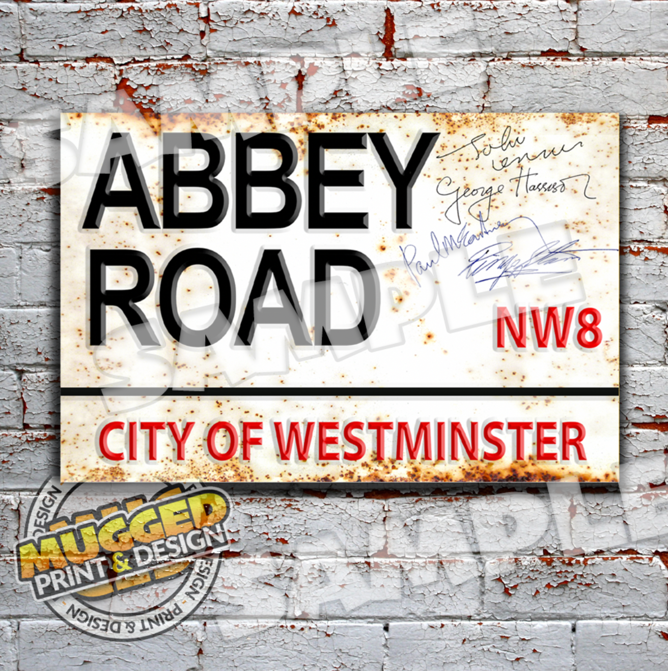 Abbey Road - The Beatles Vintage Street Sign