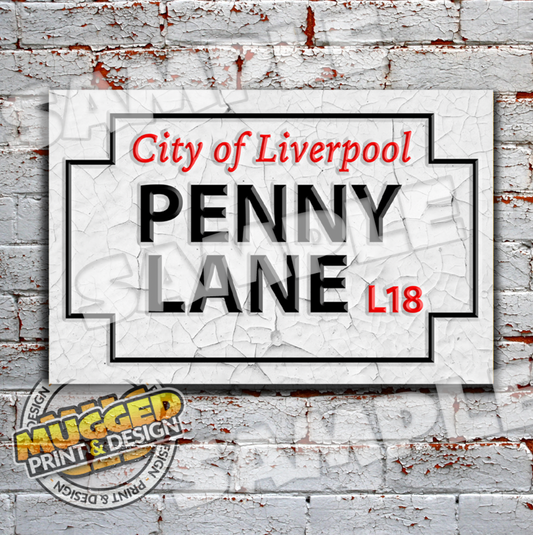 Penny Lane (The Beatles) Street Sign