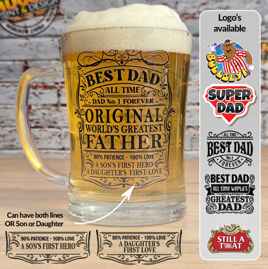 Fathers Day Pint Glass Tankard