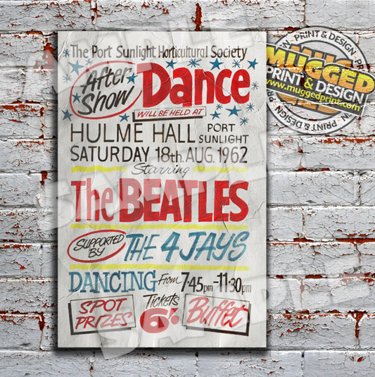 The Beatles at Port Sunlight 1962 Replica Sign