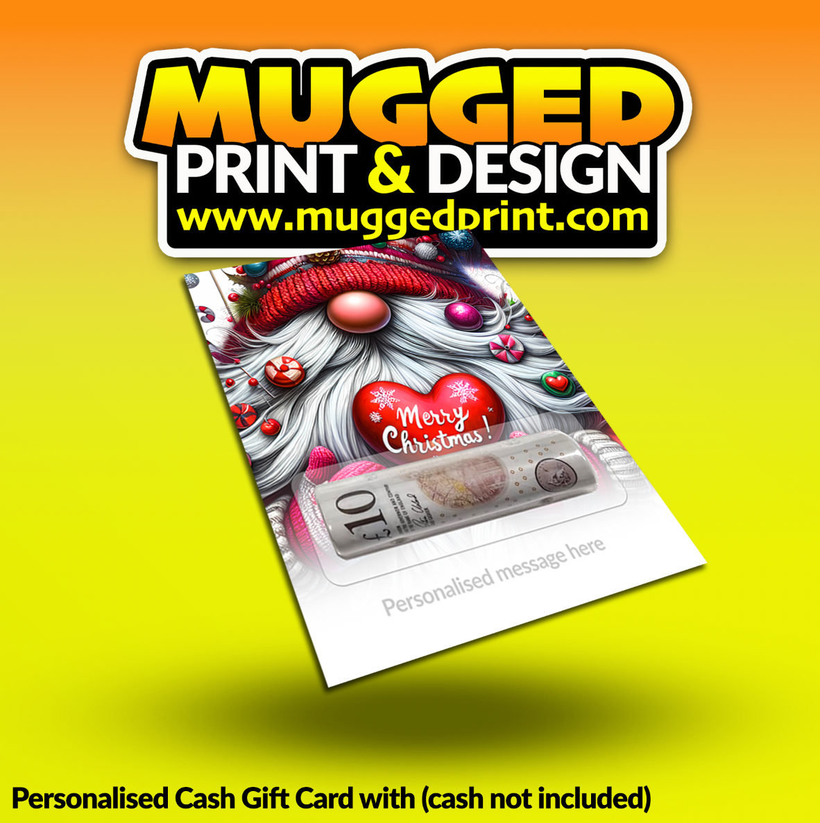 Xmas Cash Gift Card *PERSONALISED*