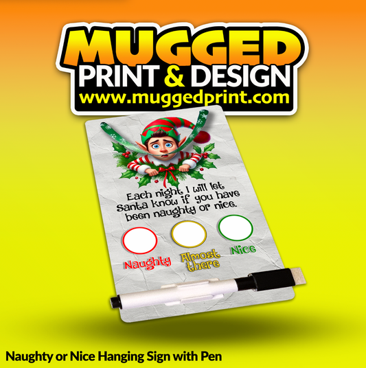 Xmas Naughty or Nice Sign