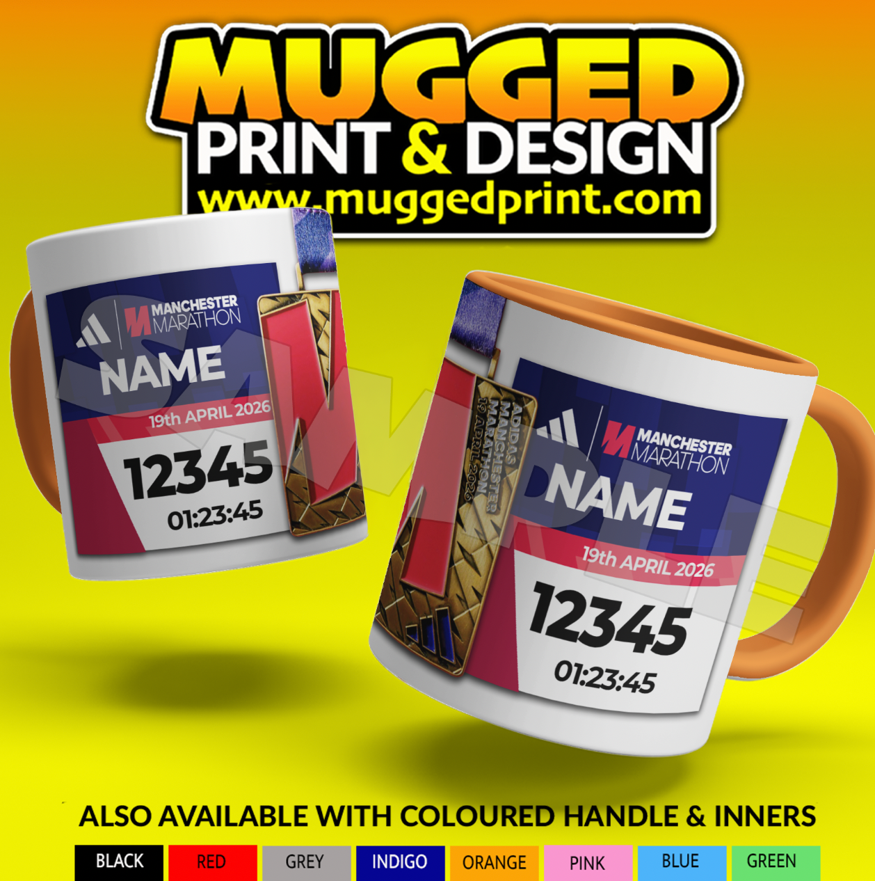 2026 Manchester Marathon Mug *PERSONALISED*