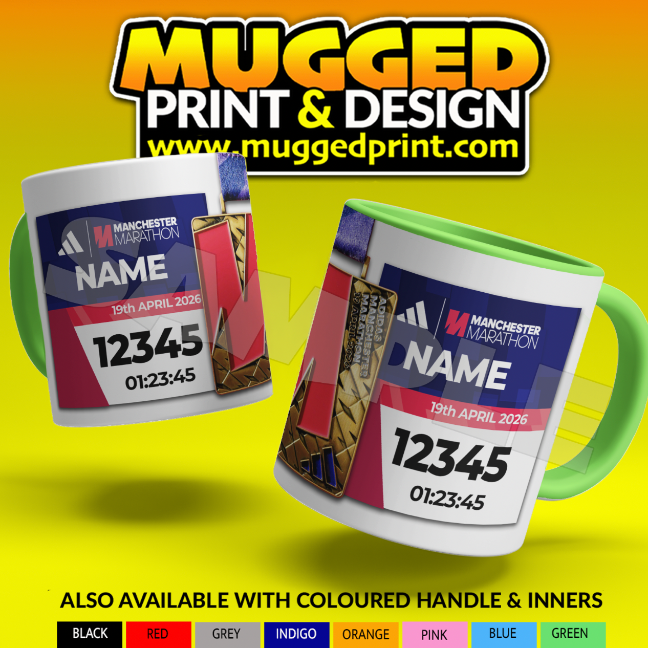 2026 Manchester Marathon Mug *PERSONALISED*