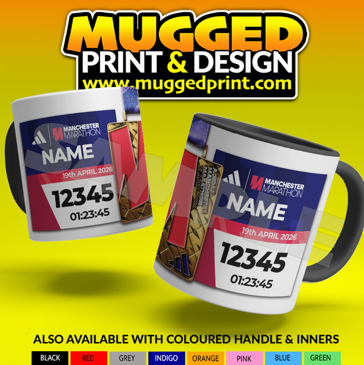 2026 Manchester Marathon Mug *PERSONALISED*