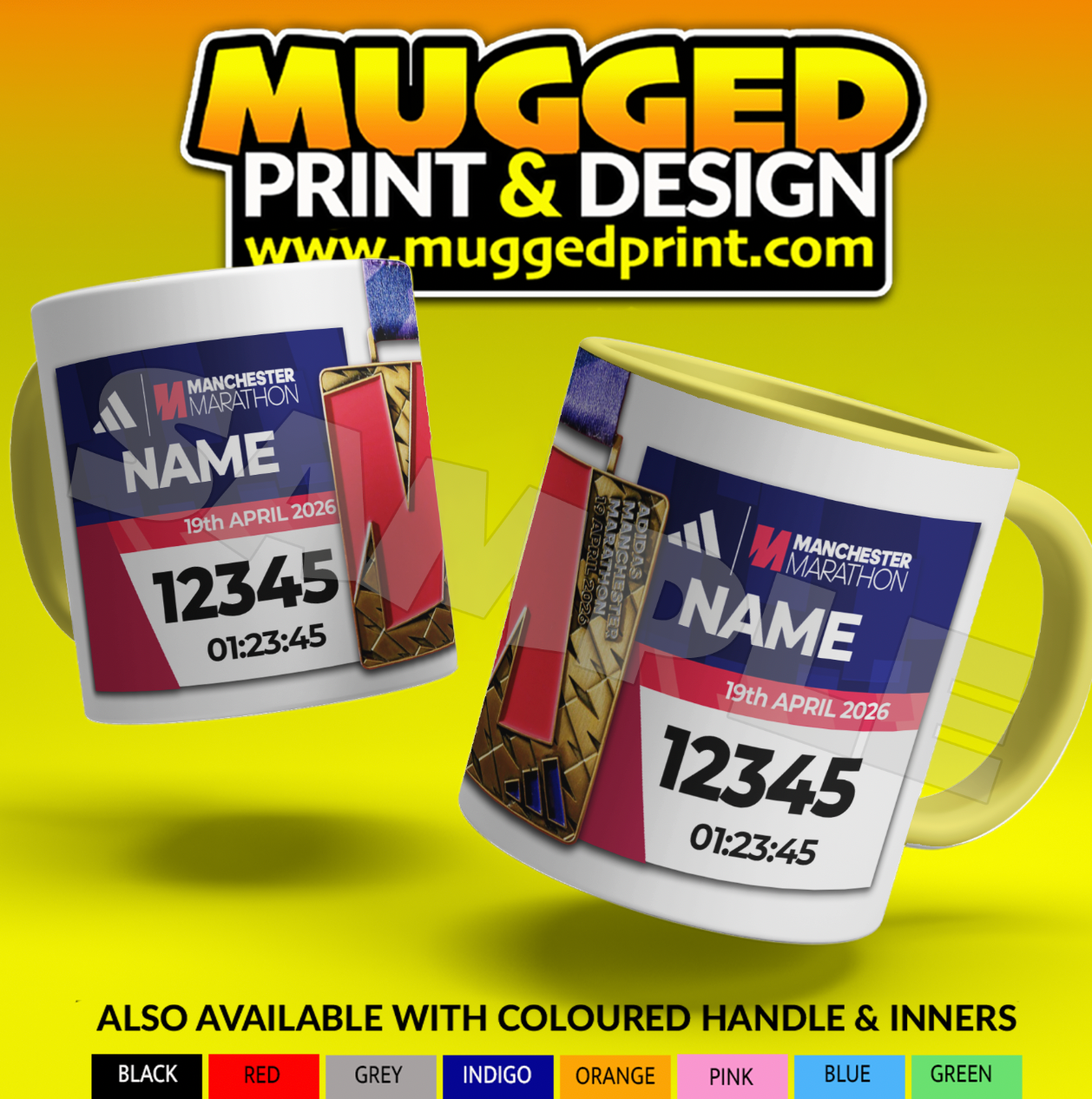 2026 Manchester Marathon Mug *PERSONALISED*