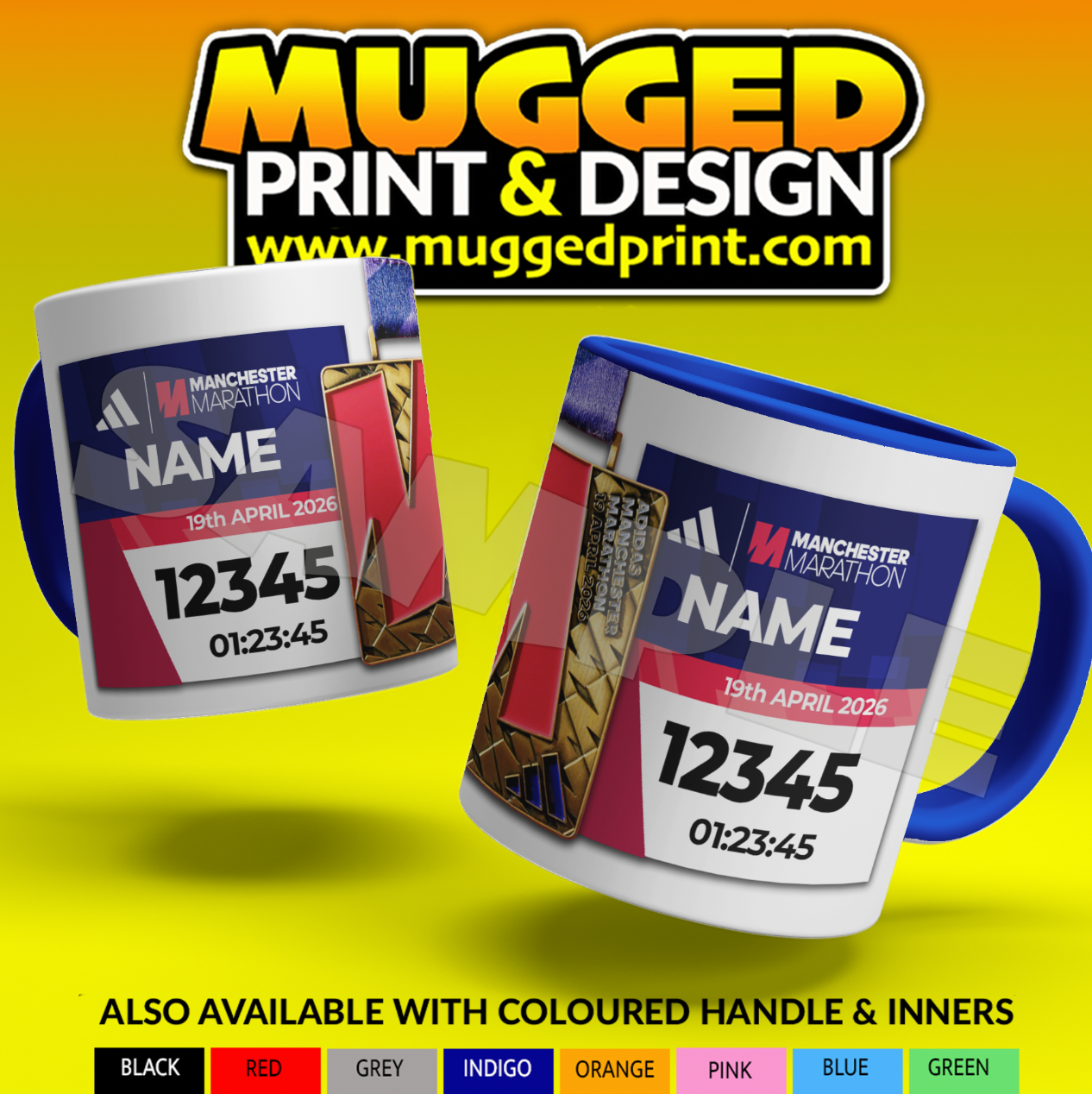 2026 Manchester Marathon Mug *PERSONALISED*