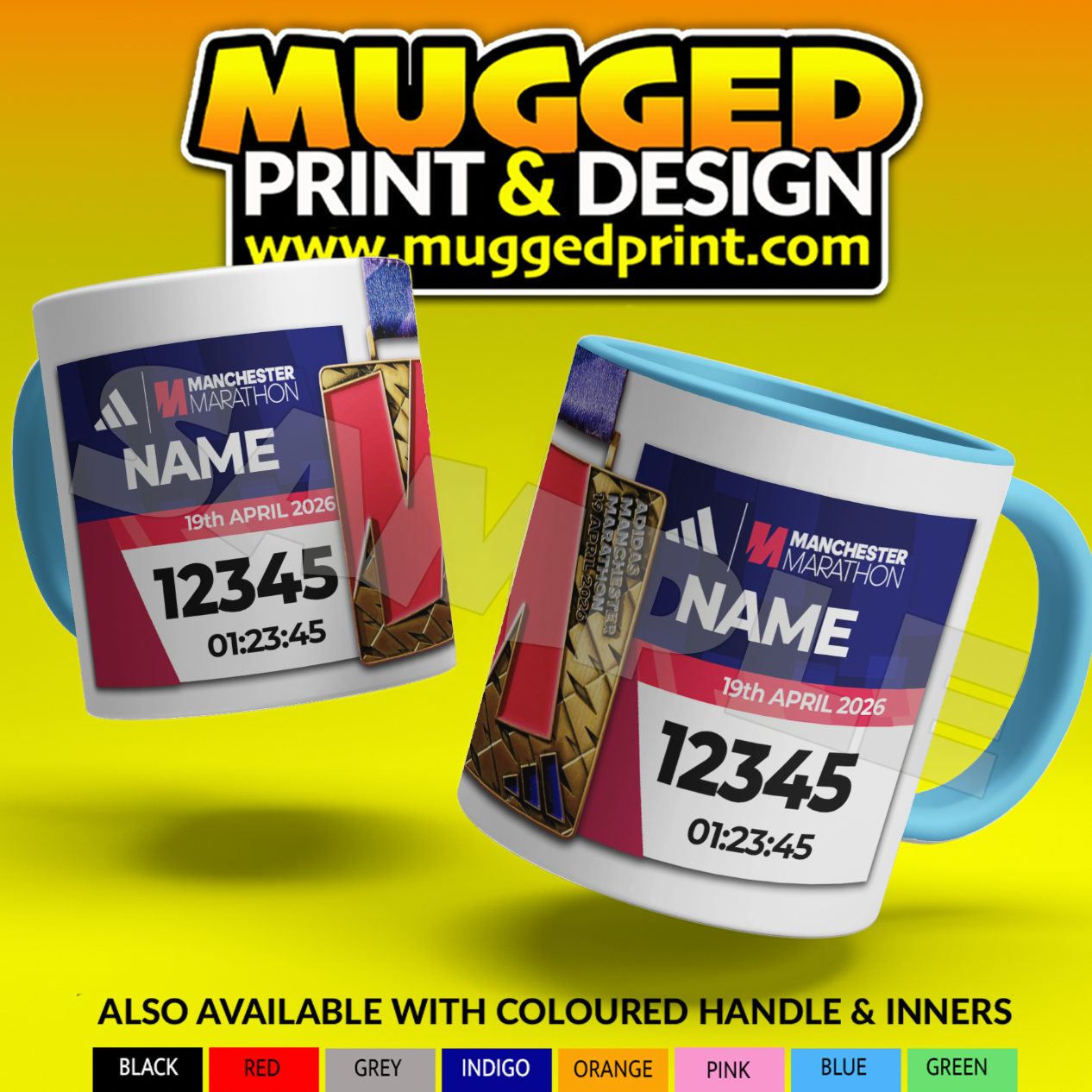2026 Manchester Marathon Mug *PERSONALISED*