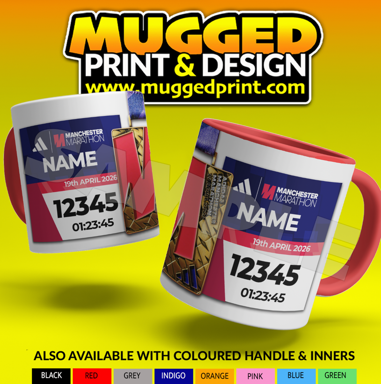 2026 Manchester Marathon Mug *PERSONALISED*