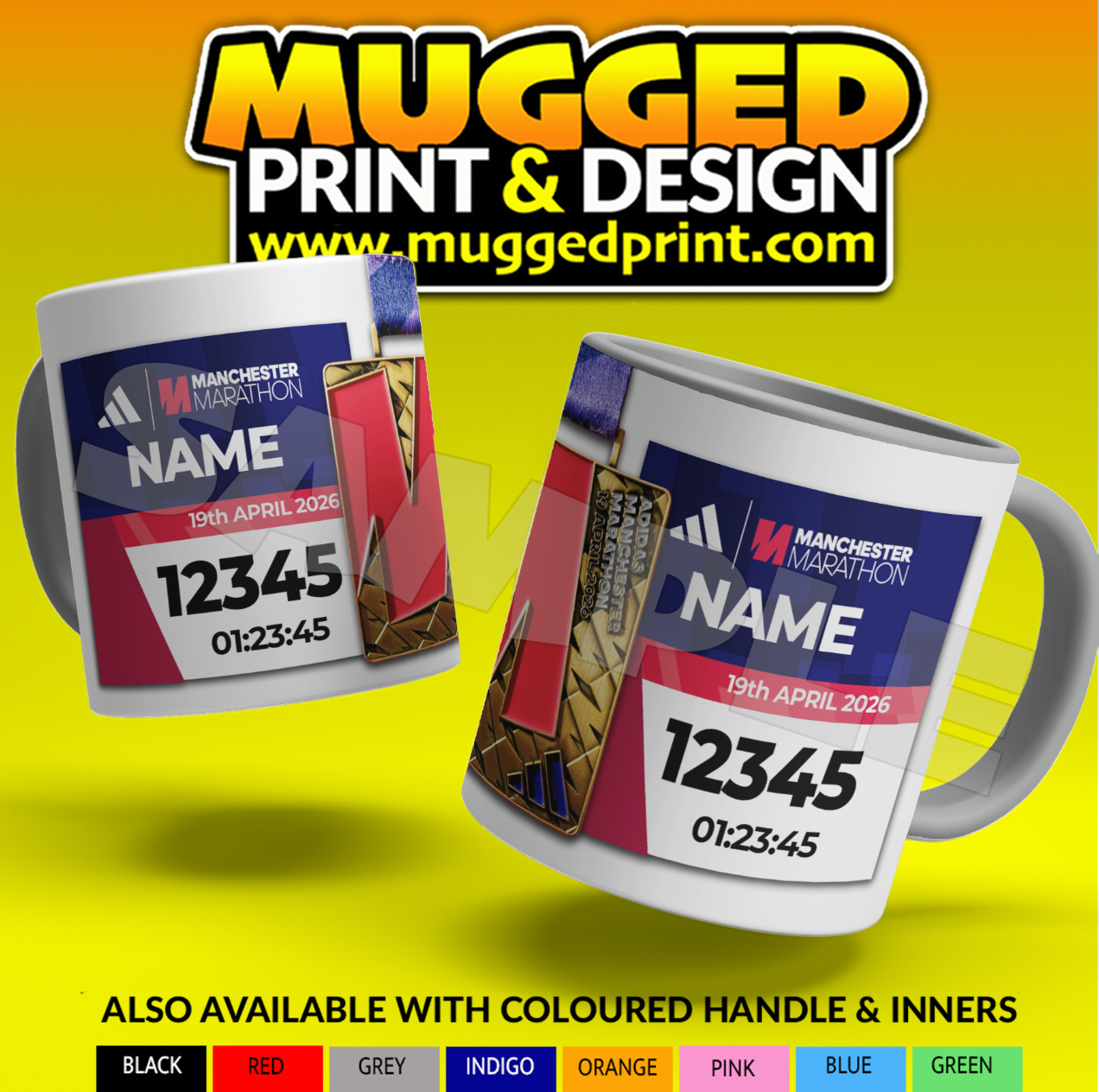 2026 Manchester Marathon Mug *PERSONALISED*