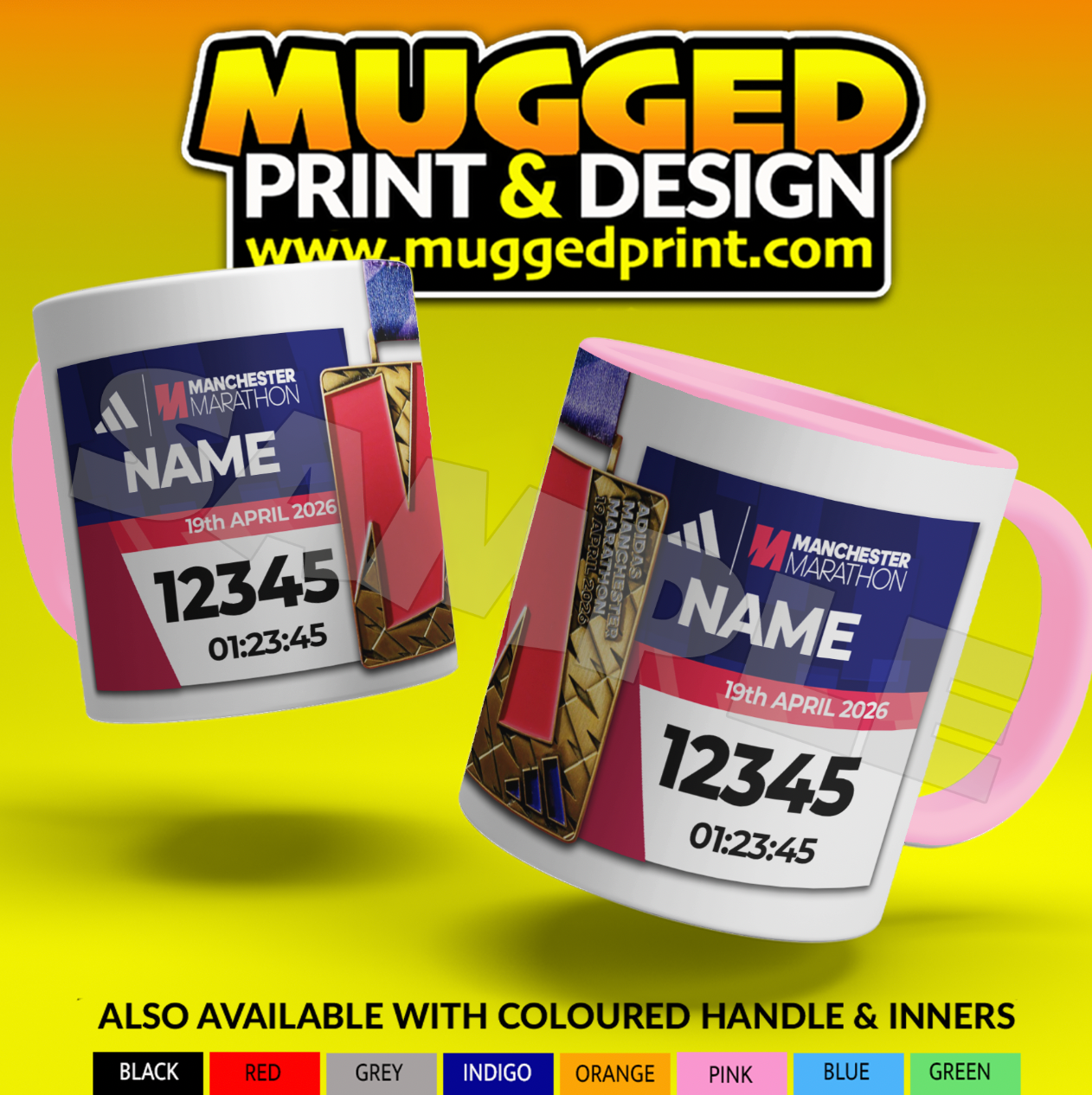 2026 Manchester Marathon Mug *PERSONALISED*