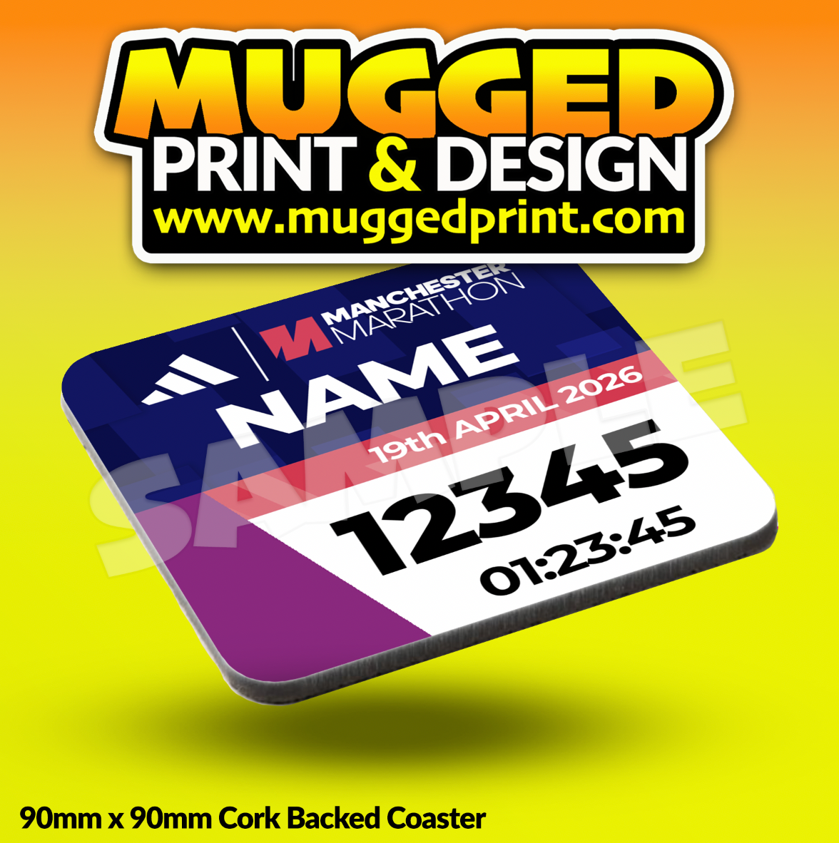 2026 Manchester Marathon Coaster PERSONALISED