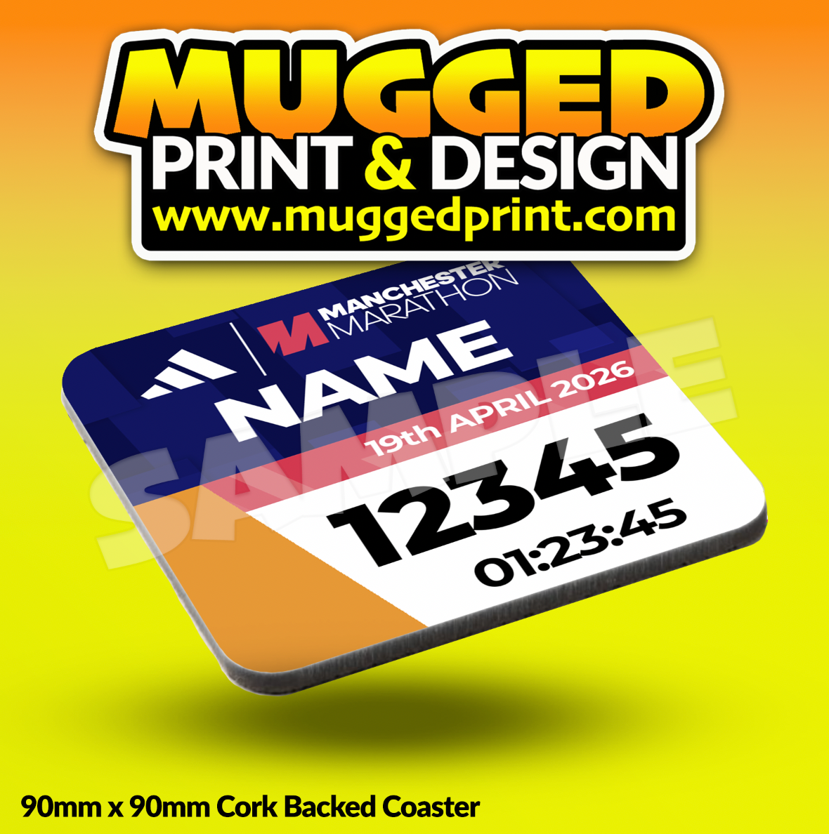 2026 Manchester Marathon Coaster PERSONALISED
