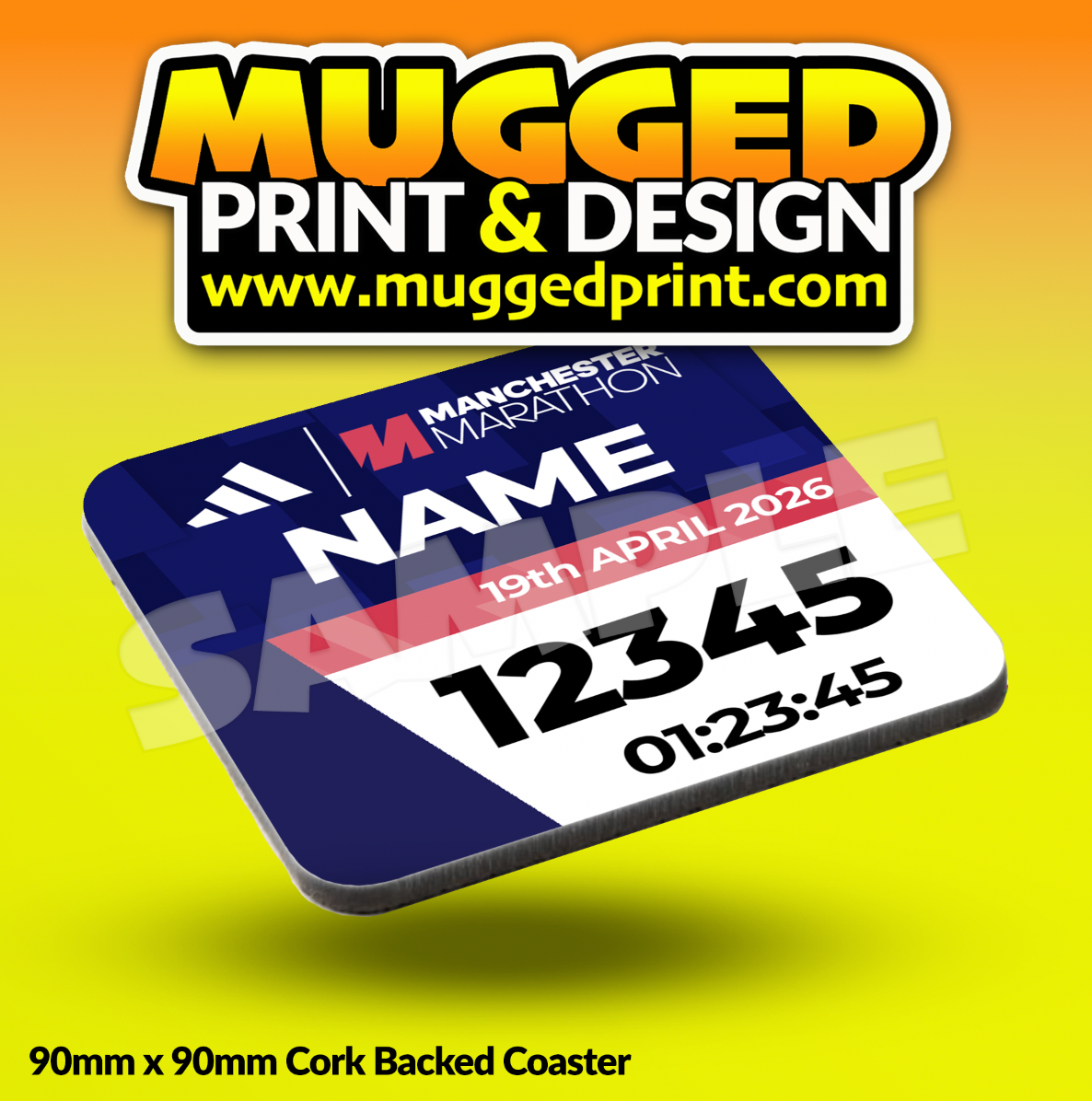 2026 Manchester Marathon Coaster PERSONALISED