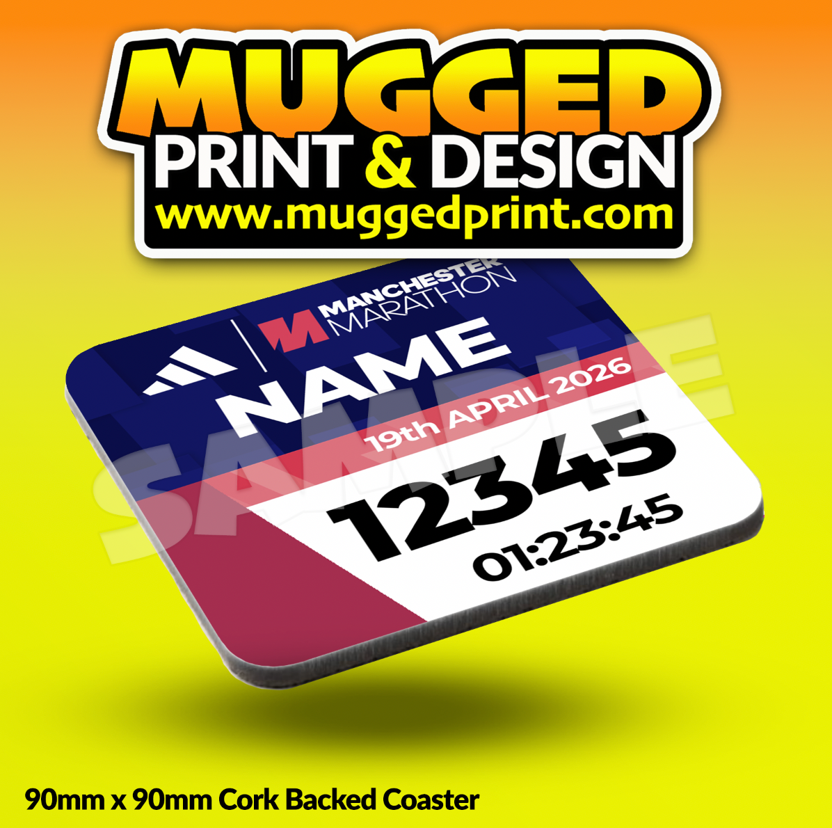 2026 Manchester Marathon Coaster PERSONALISED
