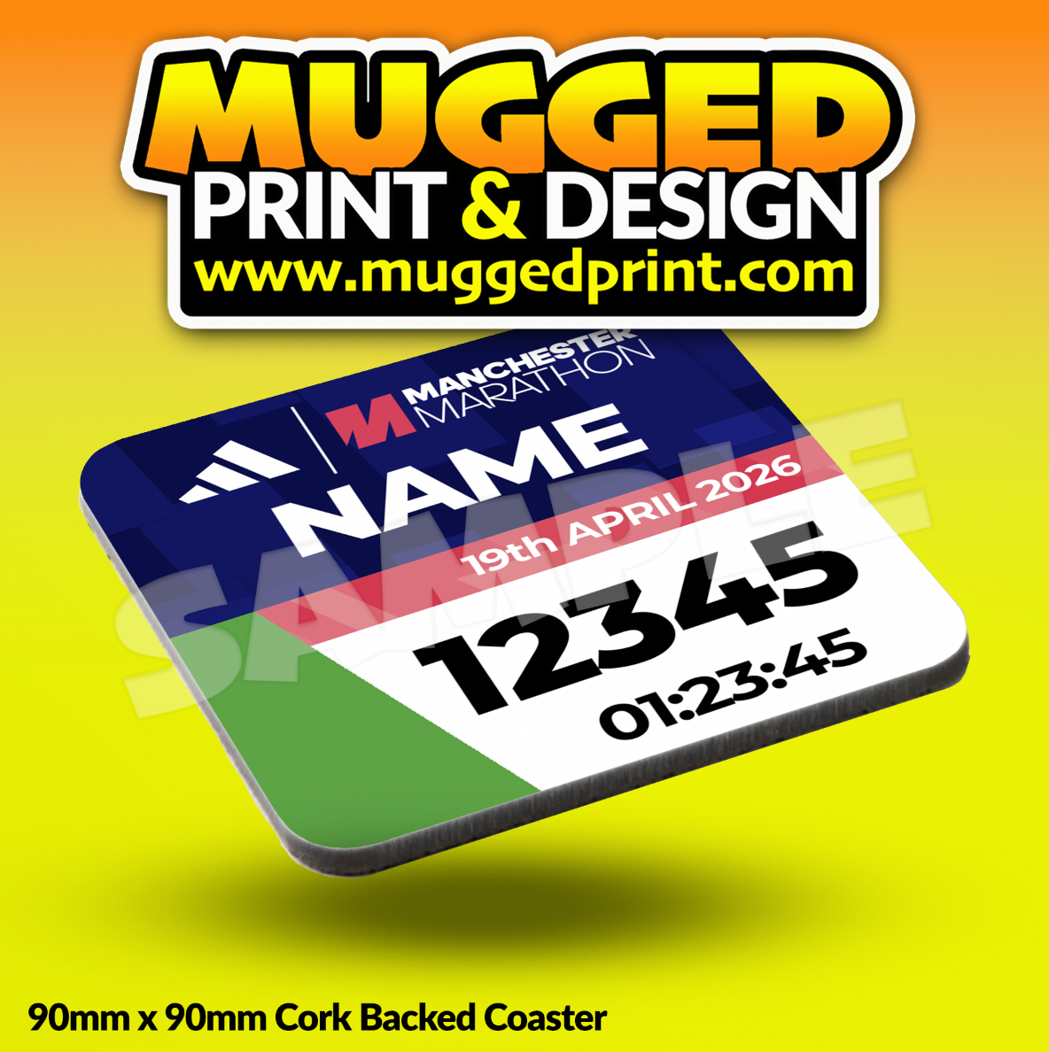 2026 Manchester Marathon Coaster PERSONALISED