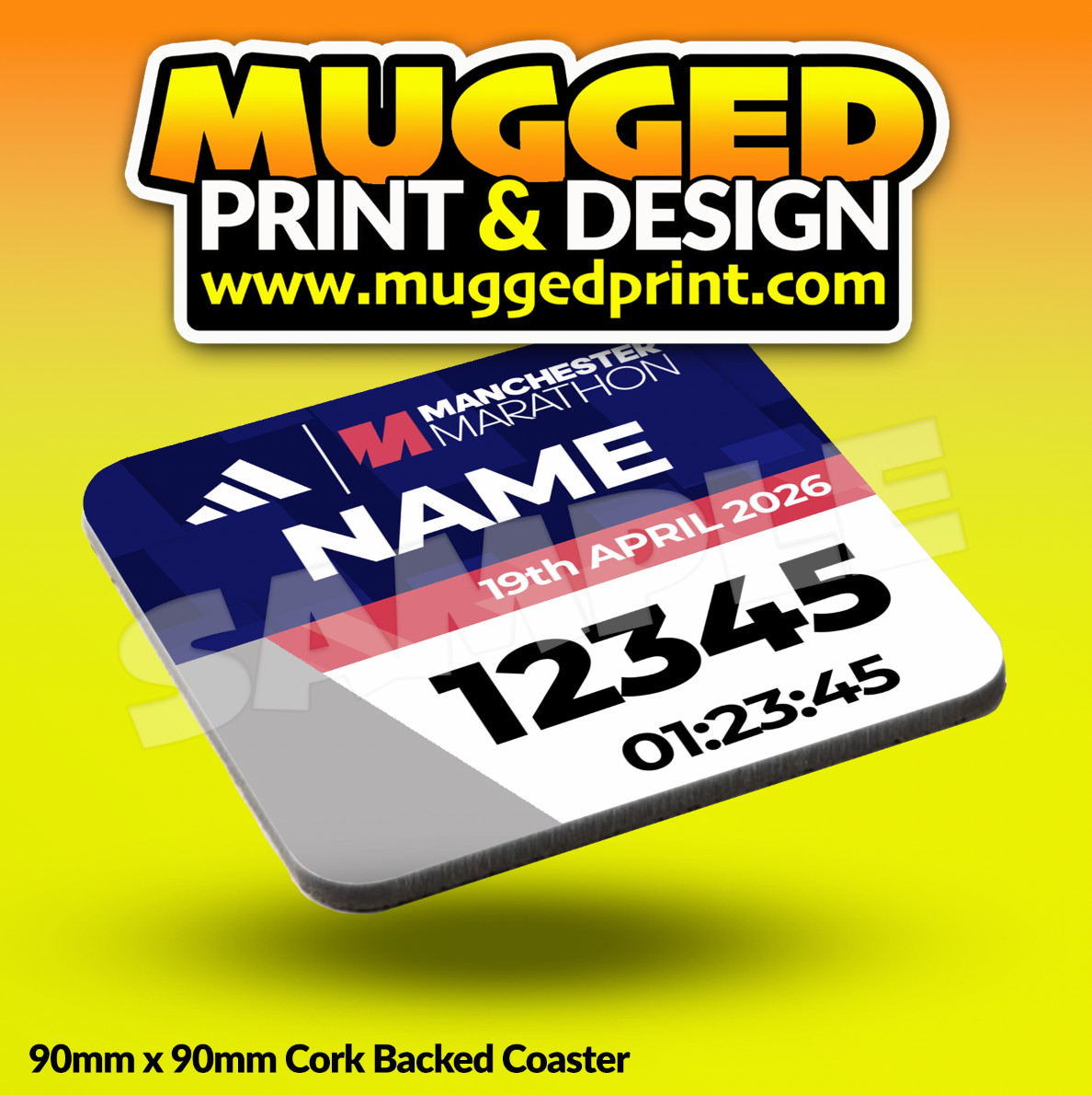 2026 Manchester Marathon Coaster PERSONALISED