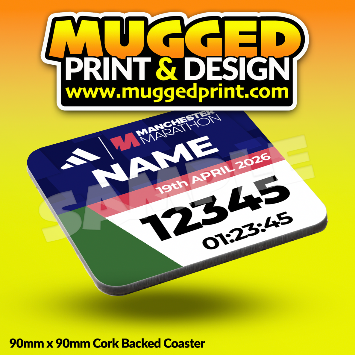 2026 Manchester Marathon Coaster PERSONALISED