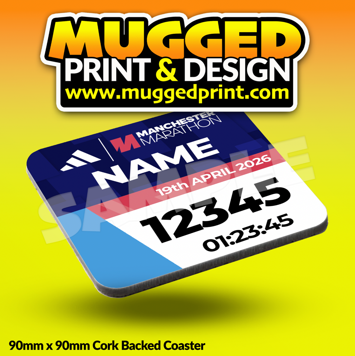 2026 Manchester Marathon Coaster PERSONALISED