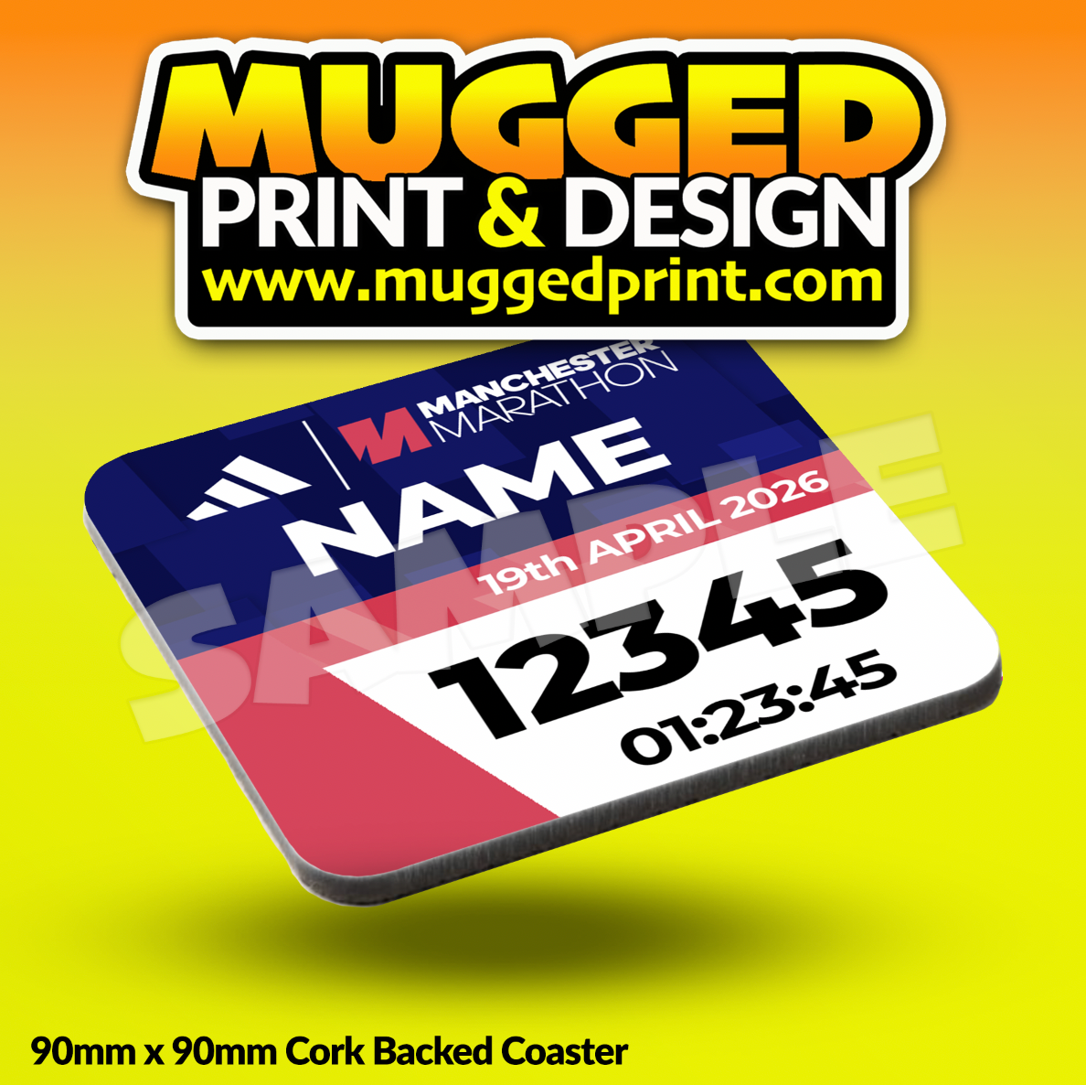 2026 Manchester Marathon Coaster PERSONALISED