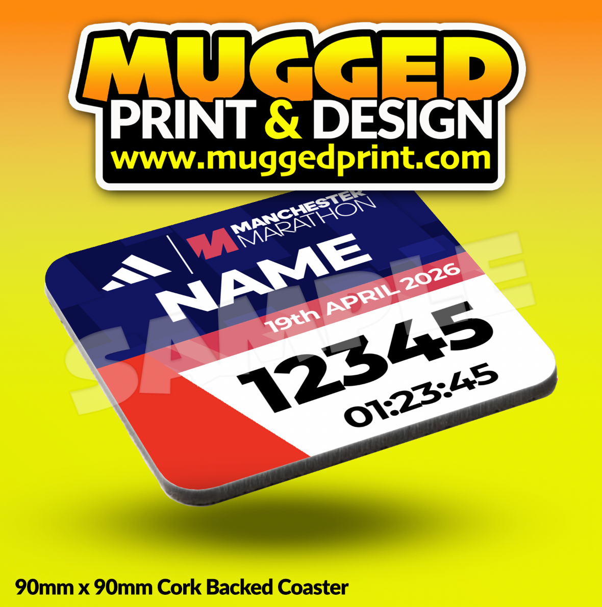 2026 Manchester Marathon Coaster PERSONALISED