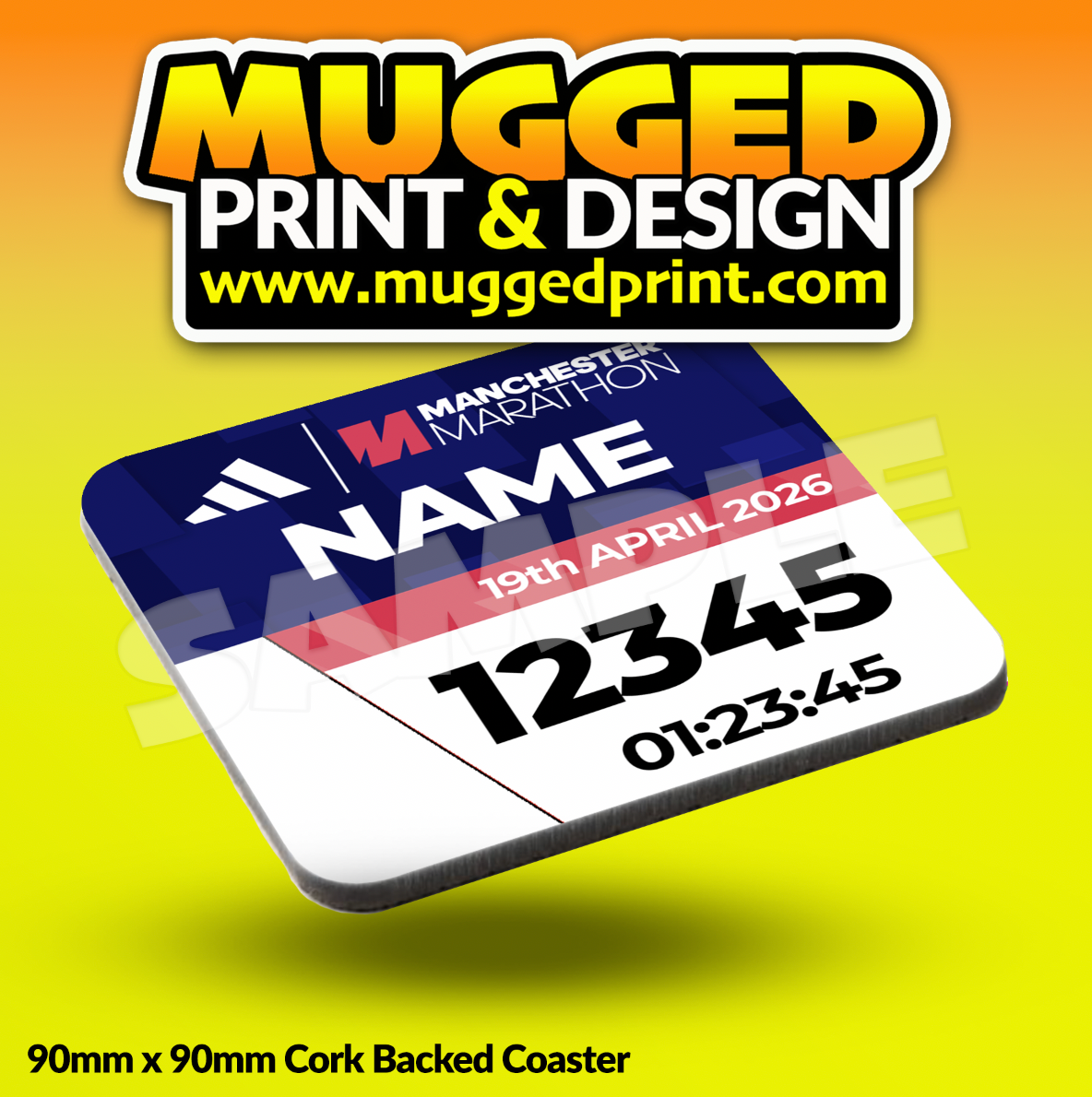 2026 Manchester Marathon Coaster PERSONALISED