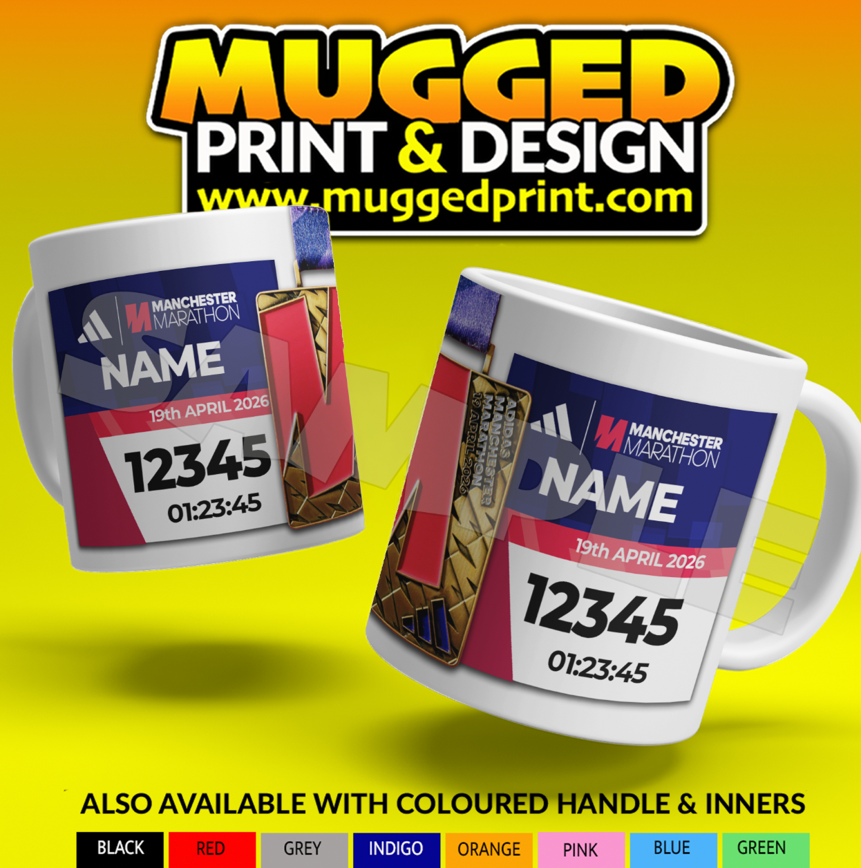 2026 Manchester Marathon Mug *PERSONALISED*