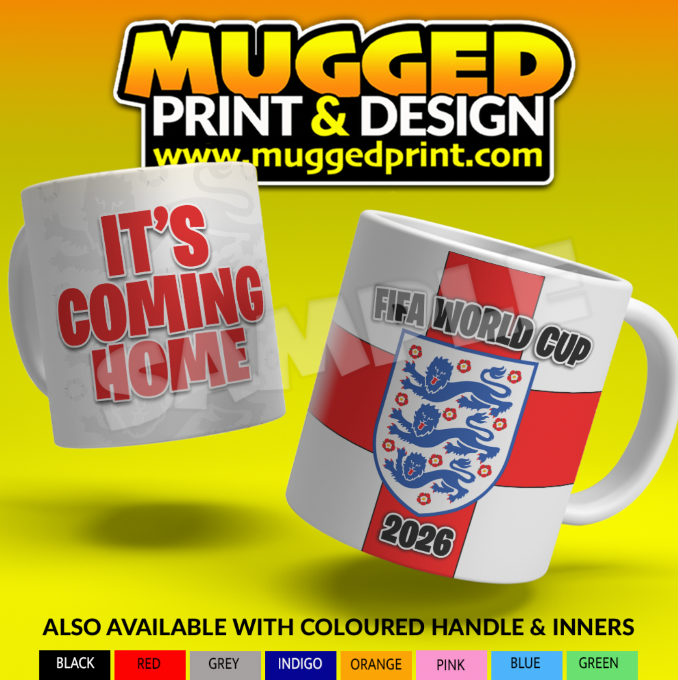 England World Cup 2026 Mug - IT'S COMING HOME