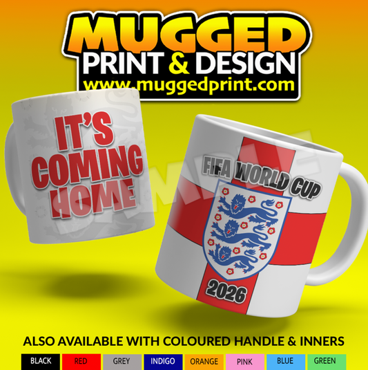 England World Cup 2026 Mug - IT'S COMING HOME