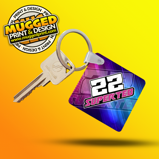 ST22 MDF Double Sided Keyring
