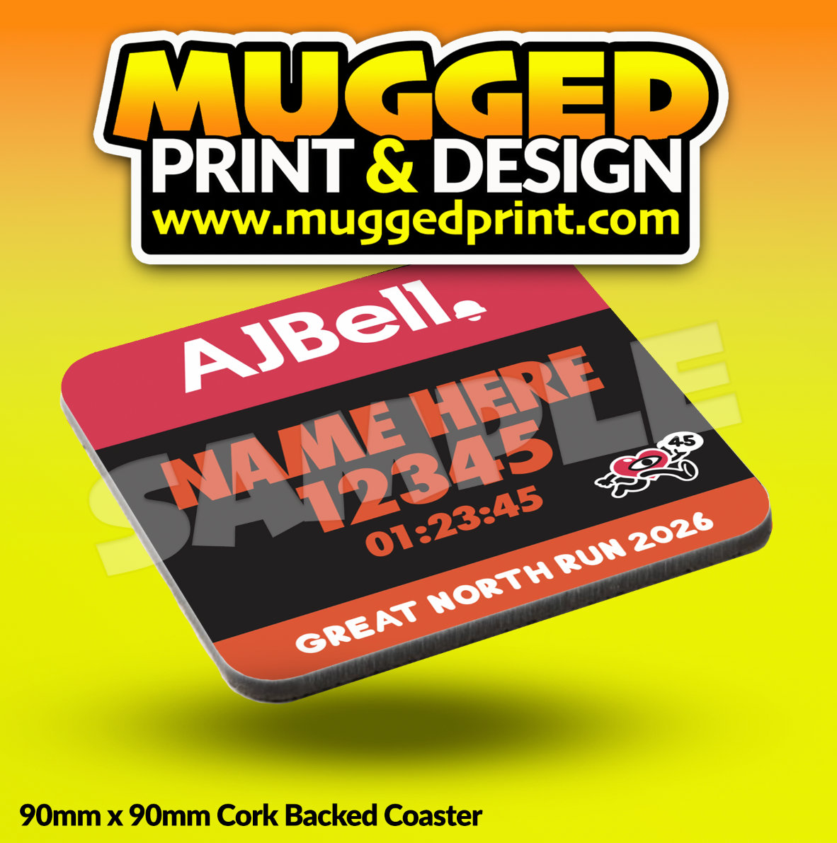 2026 Great North Run (GNR) Coaster PERSONALISED