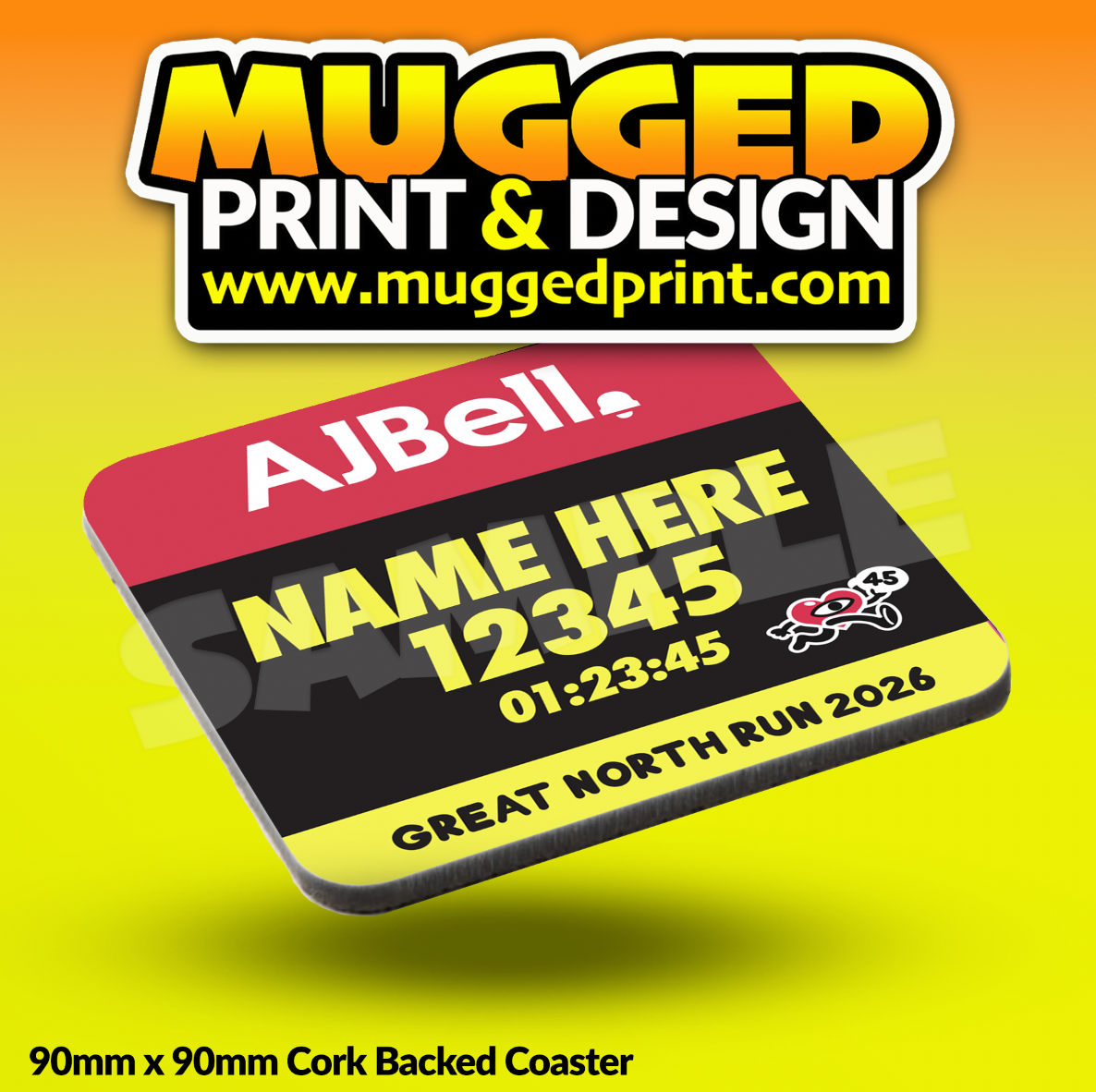 2026 Great North Run (GNR) Coaster PERSONALISED