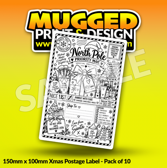 P.LOUISE Xmas Labels (Pack of 10)